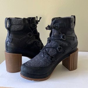 Sorel black Blake lace up boots